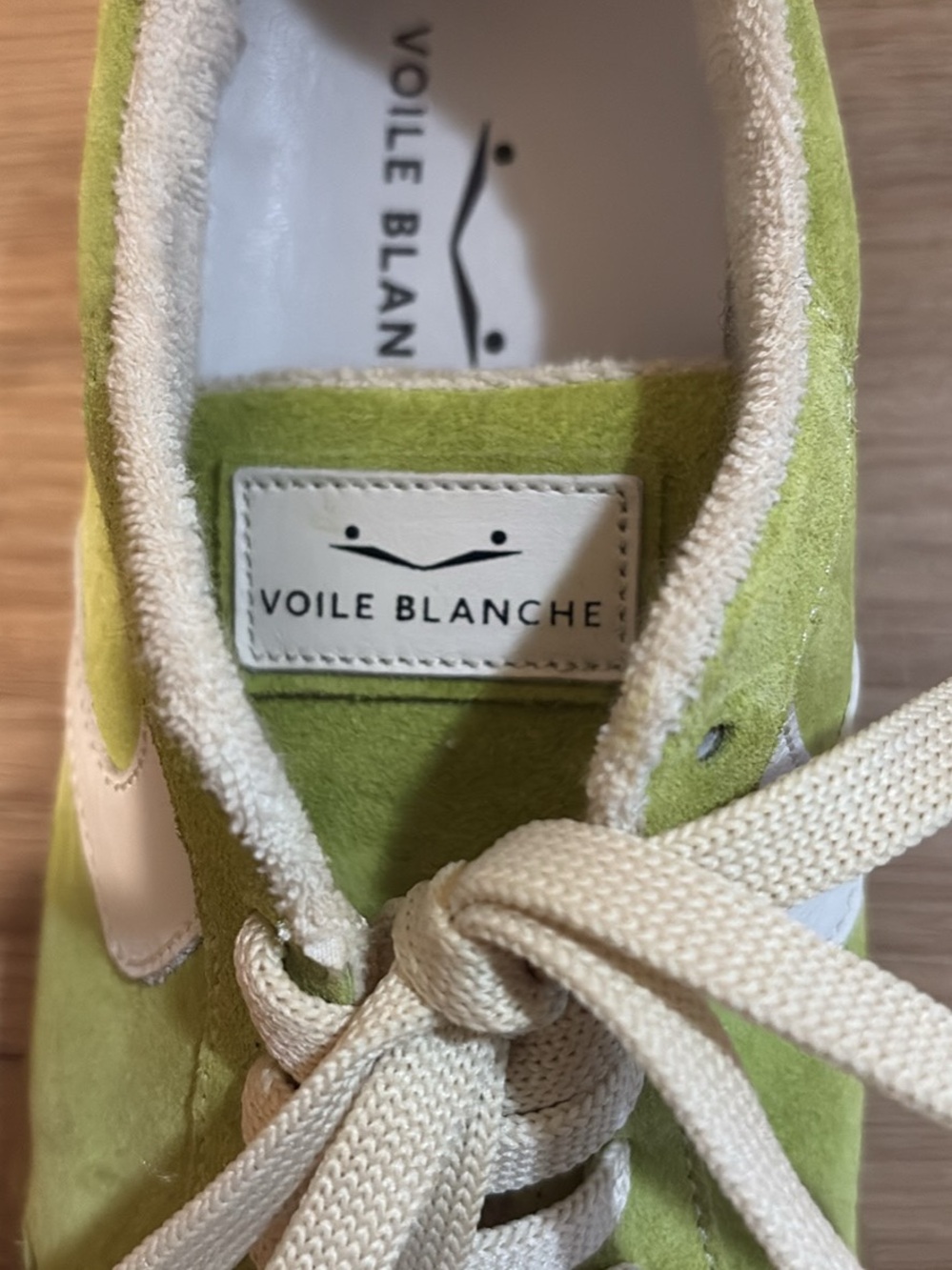 Voile Blanche Women's INES sneakers in a lime-white - Picture 9 of 9